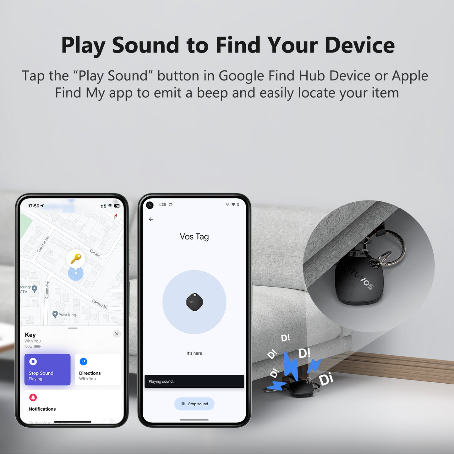 ATUVOS Tag Black Item Finder (Android and iOS) AT2501