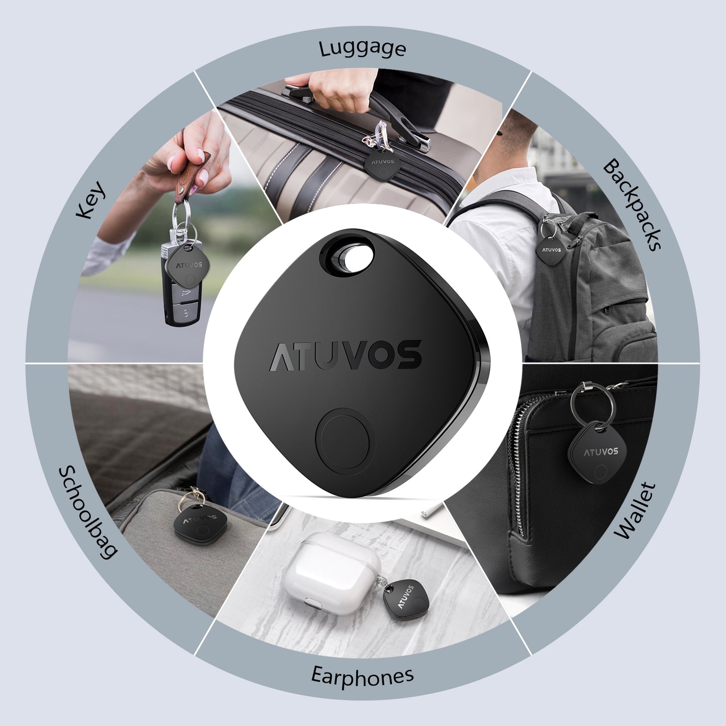 ATUVOS Tag Black Item Finder (Android and iOS) AT2501
