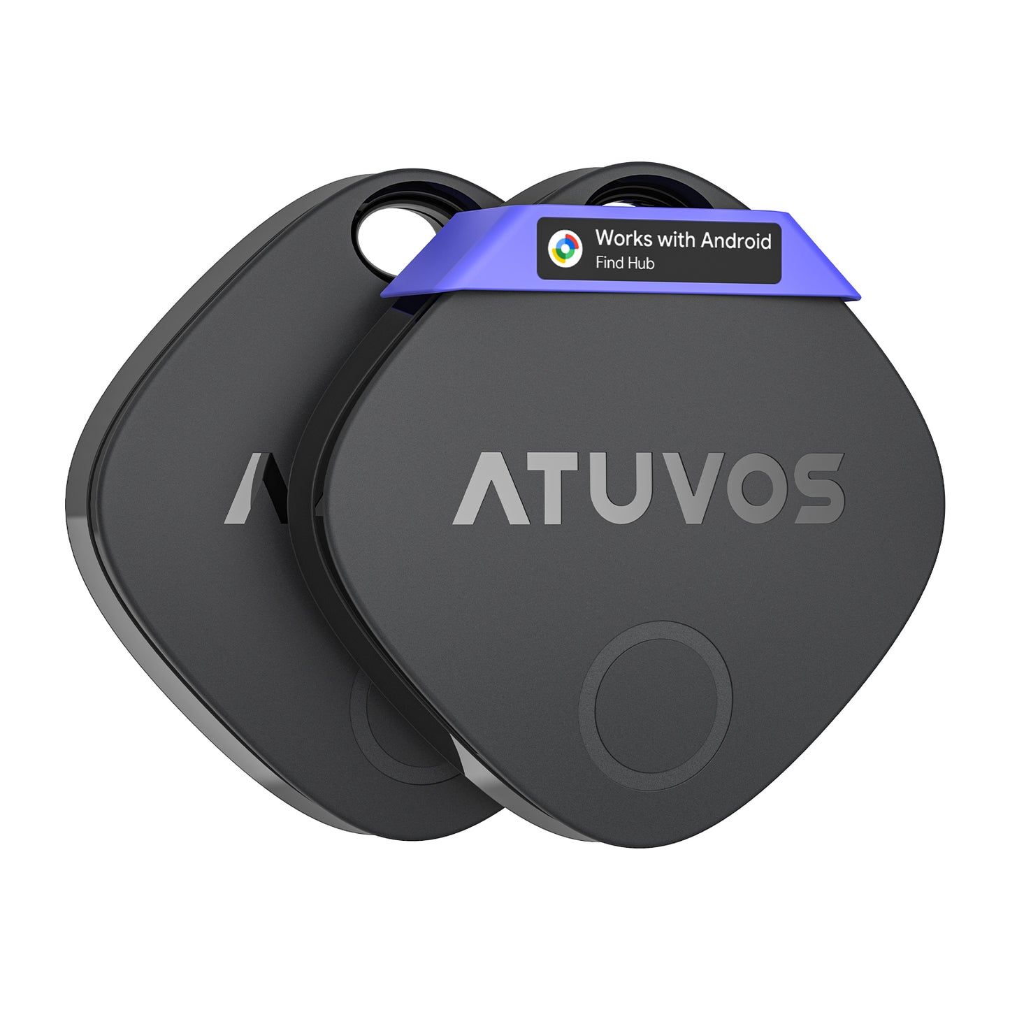 ATUVOS Tag Black Item Finder 2PCS (Android and iOS) AT2501