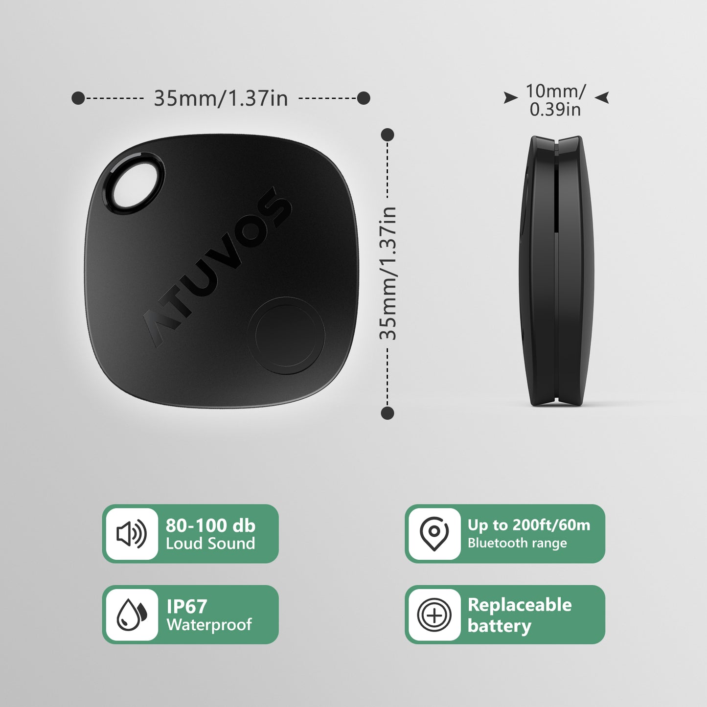 ATUVOS Black Item Finder 3 PCS (iOS Only)