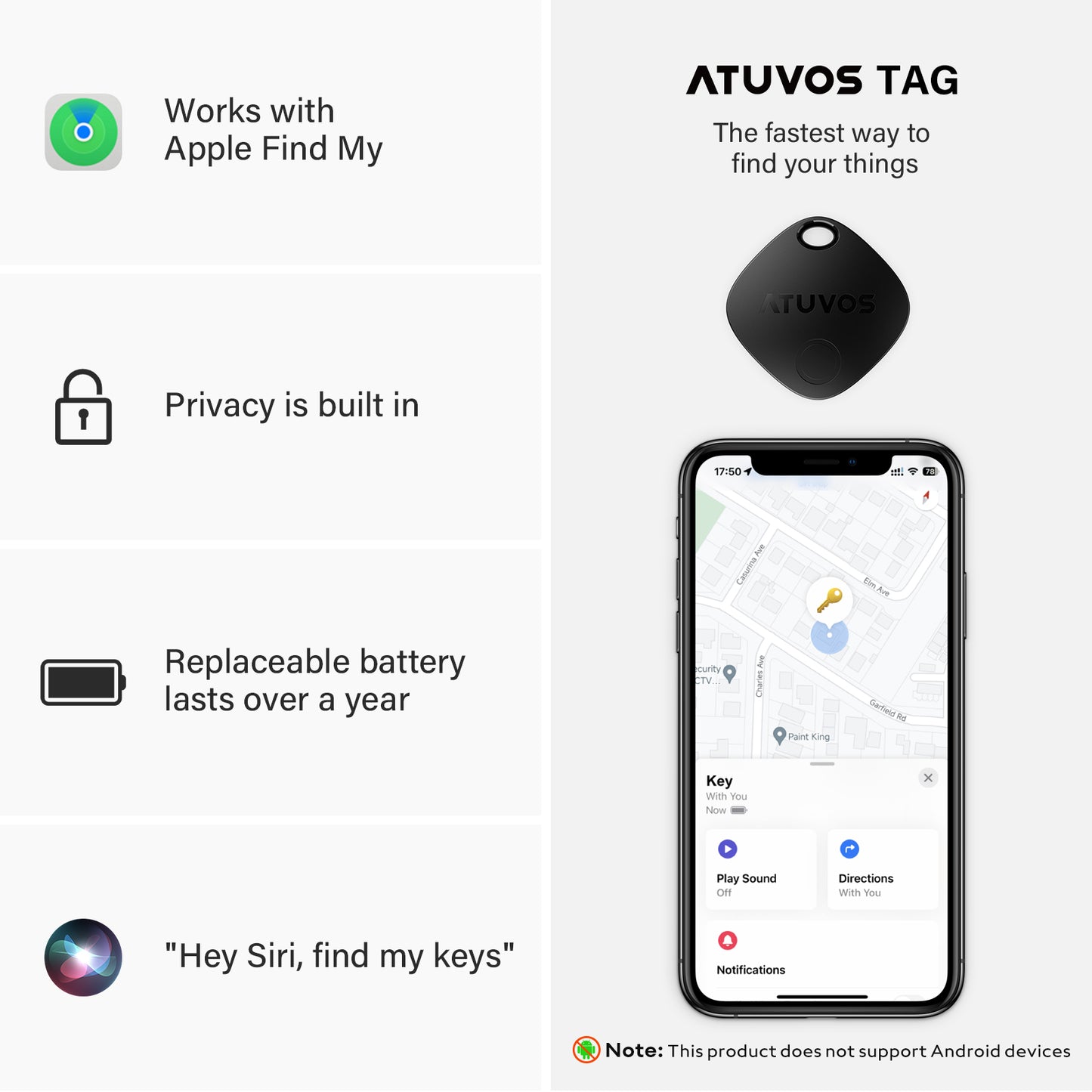 ATUVOS Black Item Finder 3 PCS (iOS Only)