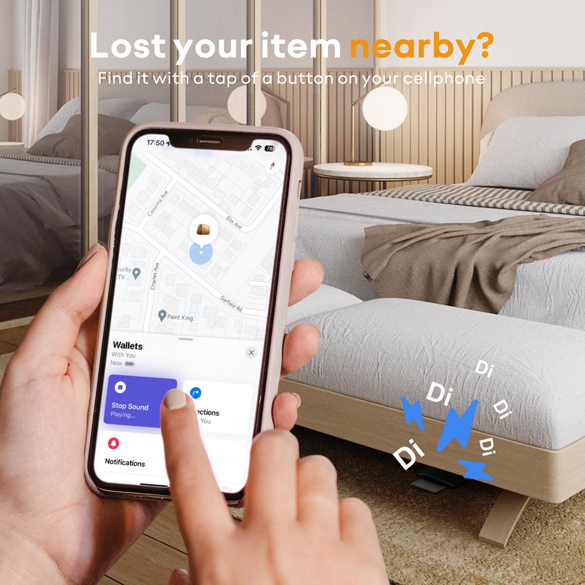 ATUVOS Bluetooth Versatile Wallet Finder- AT2203(iOS Only, Not Available in EU,AUS and JPN)