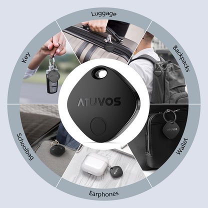 ATUVOS Tag Black Item Finder 4PCS (Android and iOS) AT2501