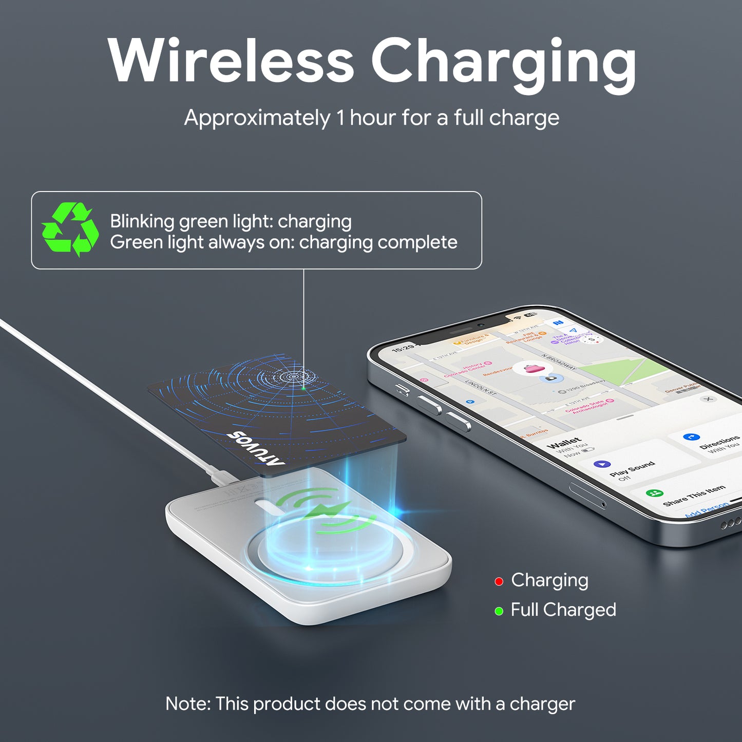 ATUVOS Dual-System Air Card Tag 1 Pack, Rechargeable