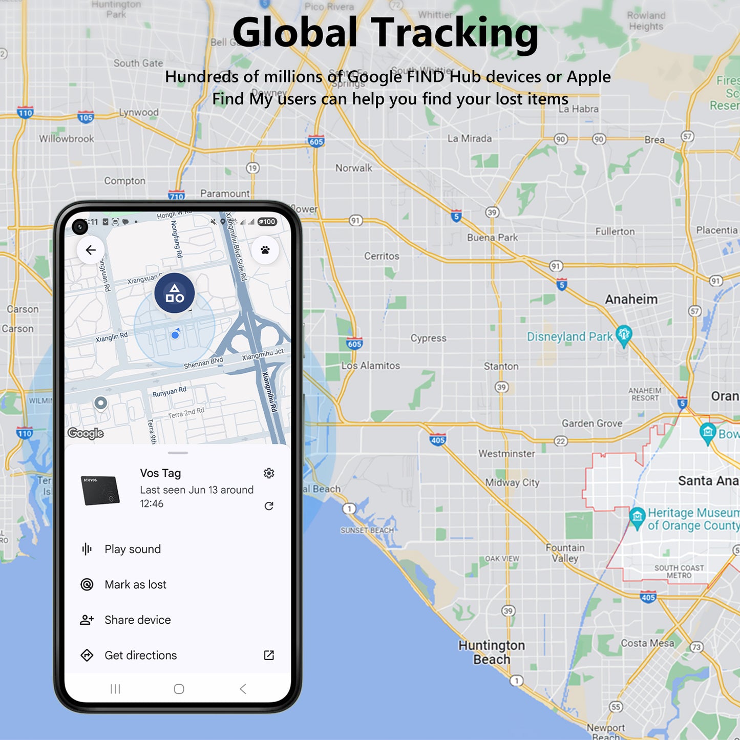 ATUVOS Dual-System Air Card Tag 1 Pack, Rechargeable