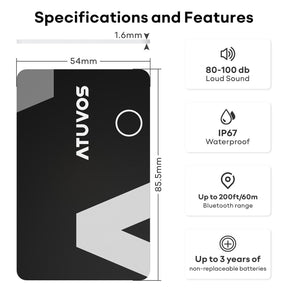 ATUVOS Card-Style Bluetooth Finder- AT2204（iOS Only）