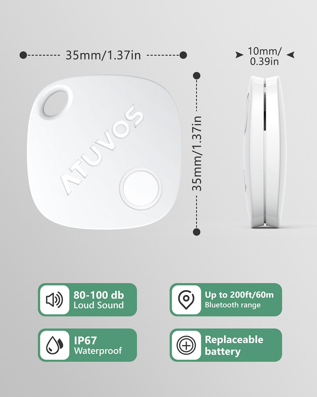 ATUVOS White Versatile Tracker 1PCS (iOS Only)