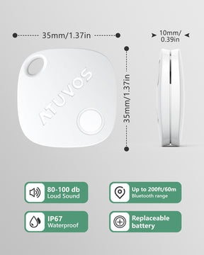 ATUVOS White Versatile Tracker 4PCS (iOS Only)